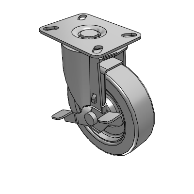 Swivel Plate Casters - Swivel w/Brake