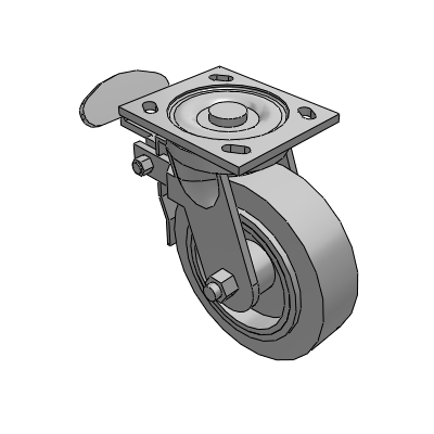 Swivel Plate Casters - Swivel w/Brake