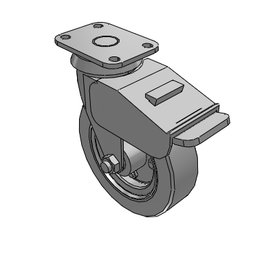 Swivel Plate Casters - Swivel w/Brake