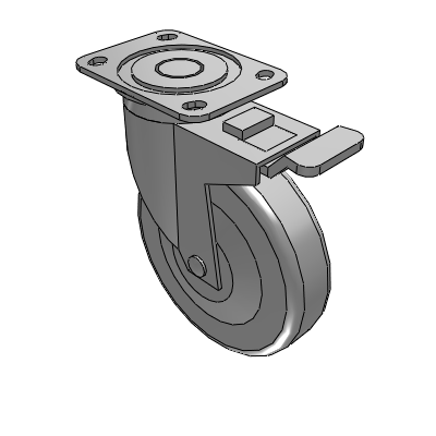 Swivel Plate Casters - Swivel w/Brake