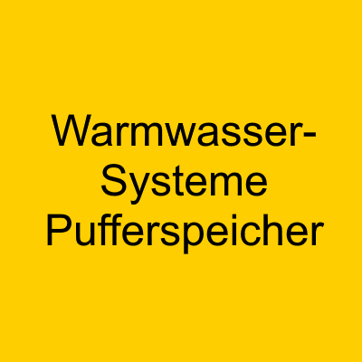 Warmwassersysteme Pufferspeicher