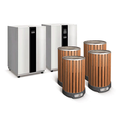 Air/water system for heating and cooling