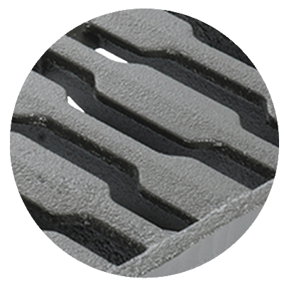 Grilles lourdes en fonte