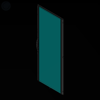 VX IT Aluminium glazed door one-piece