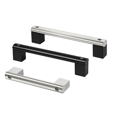 Bow handles / tube handles / machine handles for industrial equipment: aluminum, stainless steel, front or rear mounting