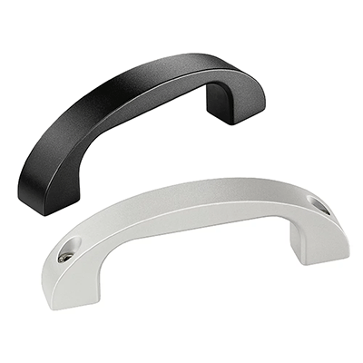 Bow handles for industrial equipment: aluminum, front or rear mounting