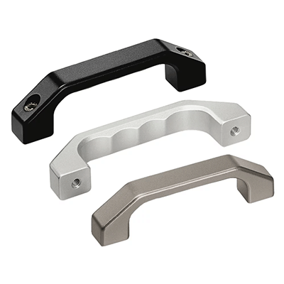 Bow handles for machinery and industrial equipment: aluminum, black, silver or natural color