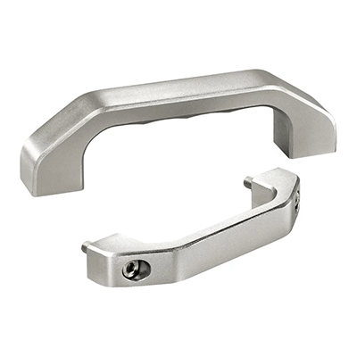 Bow handles / machine handles for industrial equipment: stainless steel, solid