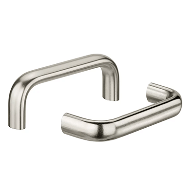 Bow handles / machine handles for industrial equipment: stainless steel, oval, solid, heavy duty