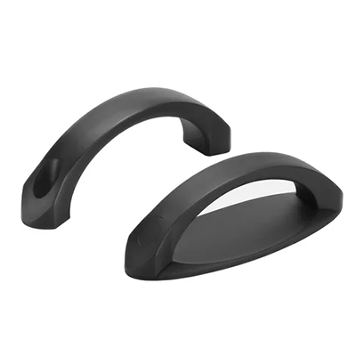 Bow handles for machinery and industrial equipment: plastic / polyamide, with or without caps, black