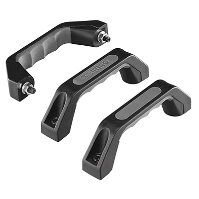 Bow handles for machinery and industrial equipment: plastic / polyamide, soft inner grip, heavy duty