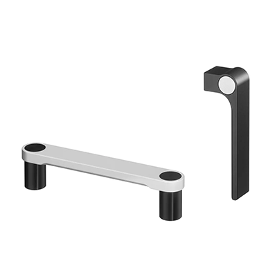 Handles for machinery and industrial equipment: aluminum, natural color or black
