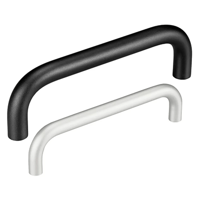 Bow handles for machinery and industrial equipment: aluminum, black, white or natural color