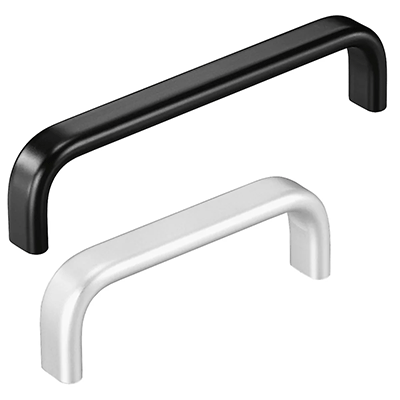 Bow handles for machine / equipment / apparatus engineering: aluminum, oval, slim