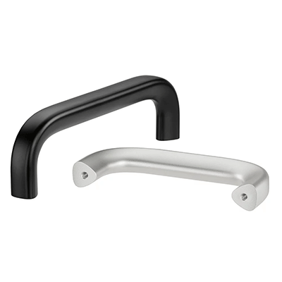 Bow handles for machine / equipment / apparatus engineering: aluminum, solid, heavy duty, triangular