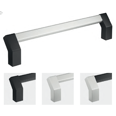Angled bow handles for machine / equipment / apparatus engineering: aluminum, solid