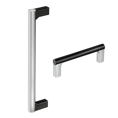 Tubular handles / machine handles for industrial equipment: aluminum, plastic / polyamide, round