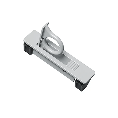 Retractable folding / collapsible / tray / machine handles for industrial equipment: zinc die cast, with finger hole
