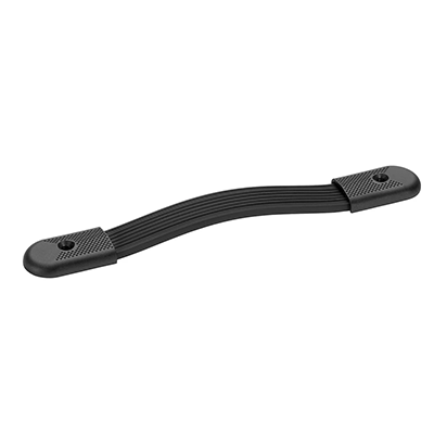 Carrying / machine handles for instruments, cases and industrial equipment: plastic, black, steel core