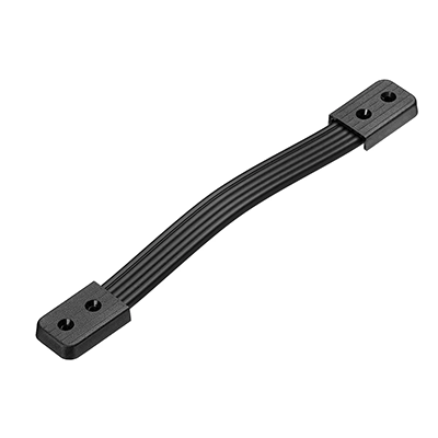Carrying / machine handles for instruments, cases and industrial equipment: plastic, black, steel core