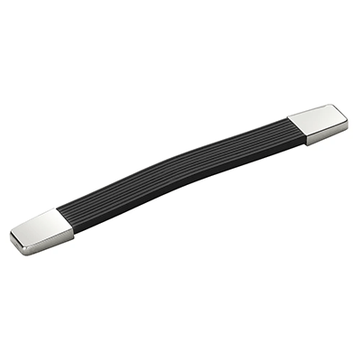 Carrying / machine handles for instruments, cases and industrial equipment: plastic black, steel, nickel-plated, steel core