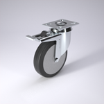 Swivel castor with total lock