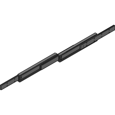 스틸, 스테인리스 스틸 또는 알루미늄 텔레스코픽 레일, 초과 연장 최대 200%, 선택 사양 이용 가능(최대 닫은 상태 길이 2000mm)