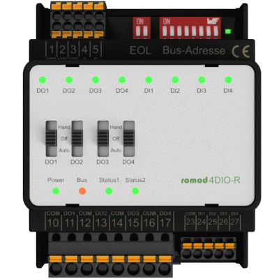 Digital input/output module with relay outputs