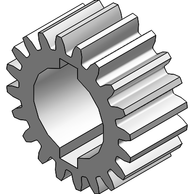 Spur Gear 3D model, 3D CAD Model Library