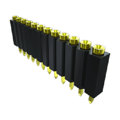 ESS Series - (2,54 mm) .100'' Elevated Single Row Screw Machine Socket Strip