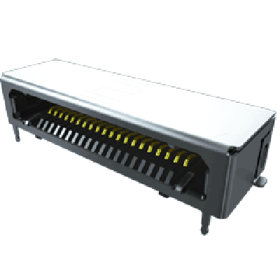 FCS8 Series - 0,80 mm High Speed Cost-Effective Micro Coax Cable, PCB Receptacle