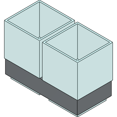 Doppelglashalter Alterna quadra
