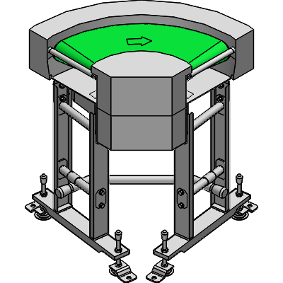 アルミ製軽搬送コンベヤSMBM（カーブコンベヤ） | 搬送機 | 仕事が革新