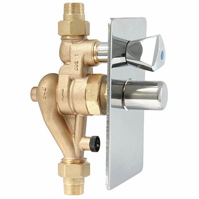 Flush-mounted pressure reducer