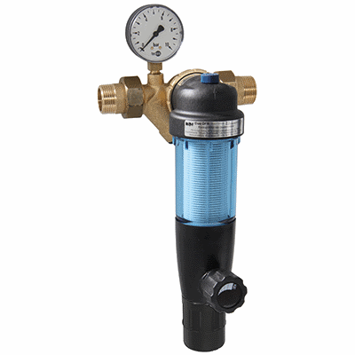 Manual backwash filter with pressure reducer DN 25
