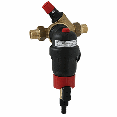 Manual backwash filter with pressure reducer DN 25