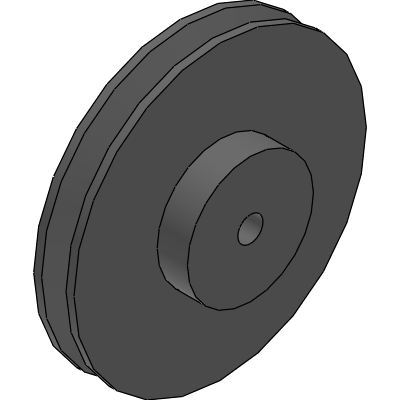 Poleas trapezoidales con cubo macizo