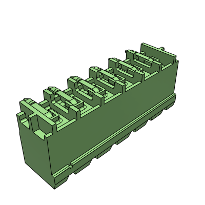 CIMH__9P_-0N - STH male connector 90° polarized h=8.65mm pin length=2,6mm , 16 A, Reflow STH, 5 , 5.08 , 7.5 , 7.62 , 10 , 10.16 mm