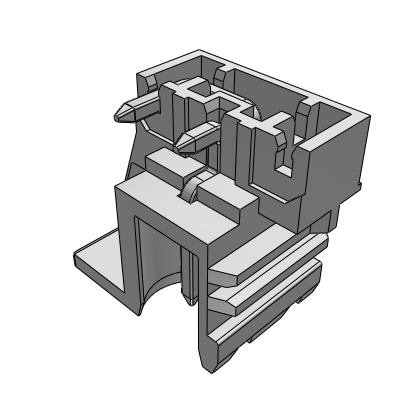 CIMH__NL_-0N - STH male connector normo-orthogonal left version h=14.64mm pin length=2,6mm , 12 A, Reflow STH, 5 mm