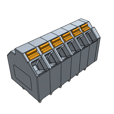 MCCH__40_-0N - STH push-in terminal block 45°  h=12mm pin length=3,4mm 1.5 mm²  - 16 AWG, 10 A, Reflow STH, 3.81 , 5.08 , 7.62 , 10.16mm