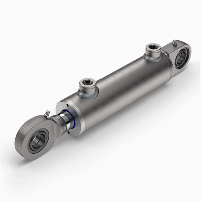 Standard cylinder double acting with hydraulic rod ends