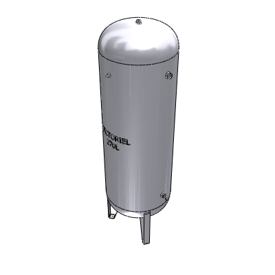 SECTORIEL 4270 RE - 270 liter 11 bar carbon steel vertical tank for breathing air Industrial Valves