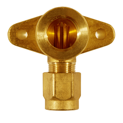 Female adaptor elbow union with wall flange