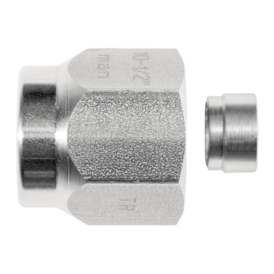 Nut connection for pressure gauge