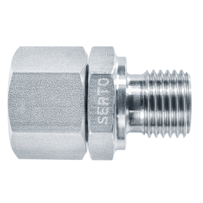Adjustable male adaptor union with edge seal