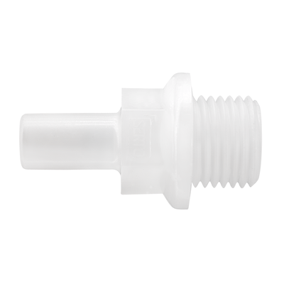 Adjustable male adaptor with edge seal