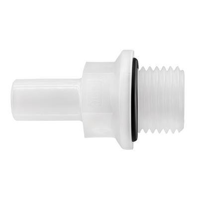 Adjustable male adaptor with O‑ring seal (FKM)