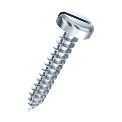 Pan head tapping screws with slot, form C