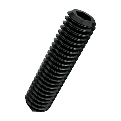 Hexagon socket set screws with cone point