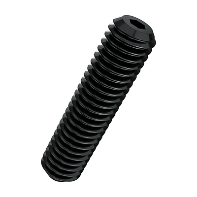 Hexagon socket set screws with cup point